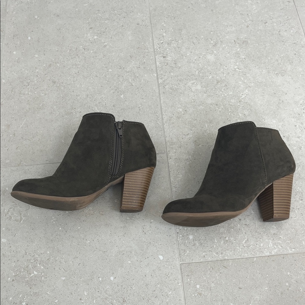 Old Navy Dark Suede Ankle Booties